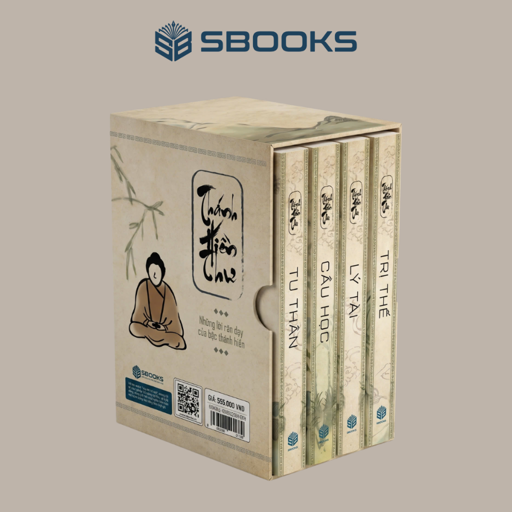 Sách -  Combo 4 Cuốn Thánh Hiền Thư : Trị Thế +  Cầu Học + Lý Tài + Tu Thân (Boxset) - Sbooks
