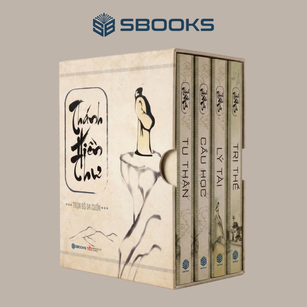 Sách -  Combo 4 Cuốn Thánh Hiền Thư : Trị Thế +  Cầu Học + Lý Tài + Tu Thân (Boxset) - Sbooks
