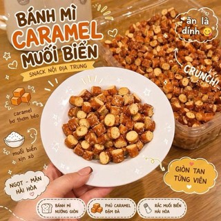 500G Bánh Mì Vụn Cọng Ngắn Vị Caramel Muối Biển Nội Địa Trung Giòn Rụm