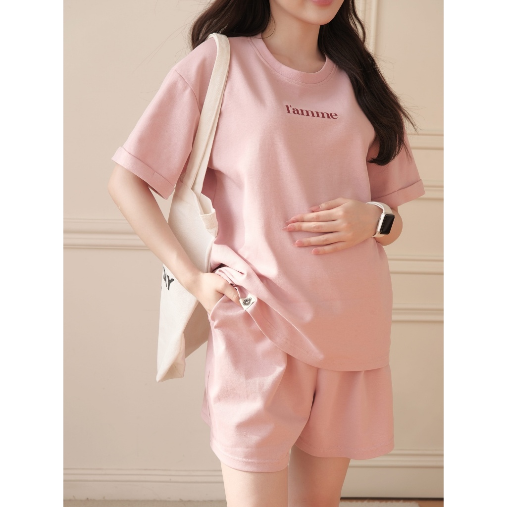 Set bộ áo phông kèm quần đùi SUMMER SET chất liệu Double Face thoáng mát, thấm hút BY L'AMME