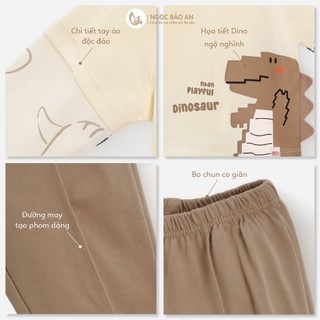 M&B (6M-6Y) Bộ quần áo tay dài DINOSAUR cotton thoáng mát, co giãn tốt thấm hút mồ hôi-DINO5.25