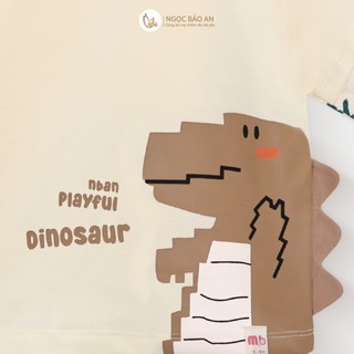 M&B (6M-6Y) Bộ quần áo tay dài DINOSAUR cotton thoáng mát, co giãn tốt thấm hút mồ hôi-DINO5.25