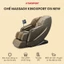 Ghế massage KINGSPORT Standard G5 BEIGE cao cấp con lăn 3D, công nghệ massage chuyên sâu