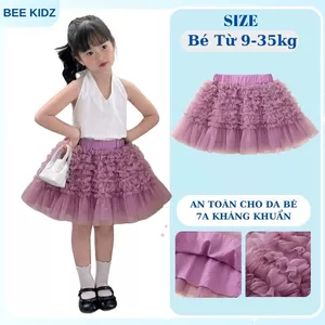 Chân Váy Bé Gái, Chân Váy Công Chúa Thiết Kế Voan Tơ Bồng Bềnh Chất Liệu Cotton Mát Mẻ