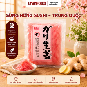Gừng Hồng Sushi 250g Gari Trung Quốc | Gừng Hồng Ngâm Chua | Gừng Lát Ngâm Ăn Kèm Sushi Sashimi