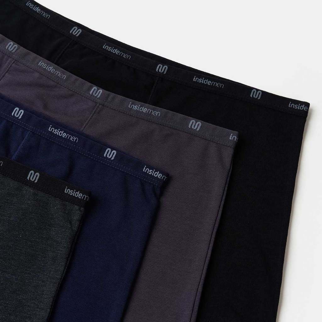 [Mua 2 Tặng 2] Bộ 04 Quần Lót Nam Boxer Insidemen mềm mịn thấm hút, co giãn thoải mái IBX004EDP04