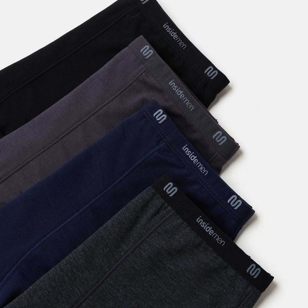 [Mua 2 Tặng 2] Bộ 04 Quần Lót Nam Boxer Insidemen mềm mịn thấm hút, co giãn thoải mái IBX004EDP04