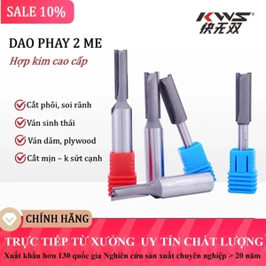 KWS Mũi Phay 2 Me Hợp Kim CNC Cắt Phôi, Soi Rãnh, Lấy Nền Siêu Mịn - Dao Phay NgónGỗ Công Nghiệp MDF