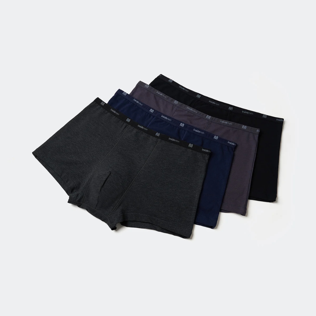 [Mua 2 Tặng 2] Bộ 04 Quần Lót Nam Boxer Insidemen mềm mịn thấm hút, co giãn thoải mái IBX004EDP04