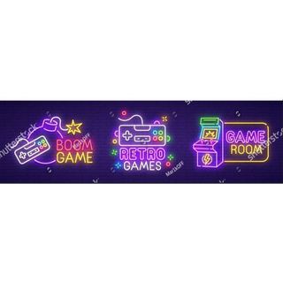 Tranh 3d giả gạch họa tiết chữ Neon (giả Phát sáng) dùng cho hàng quán, cafe, trà sữa, trà chanh