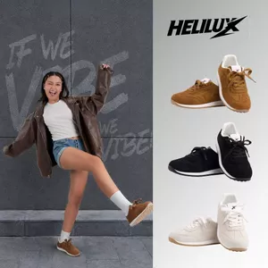 Giày Sneaker Unisex Helilux A7 Da Lộn , Đế Gai, Phong Cách Đơn Giản