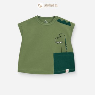 M&B (6M-6Y) Bộ quần áo sát nách PEEKOSAUR cotton thoáng mát, co giãn tốt, thấm hút mồ hôi-DINO5.25