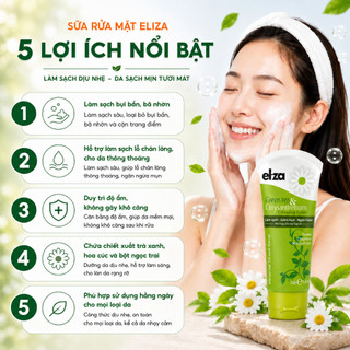 Sữa Rửa Mặt Eliza Trà Xanh Hoa Cúc 50g - Chiết Xuất Thiên Nhiên, Làm Sạch Dịu Nhẹ, Giữ Da Mềm Mịn