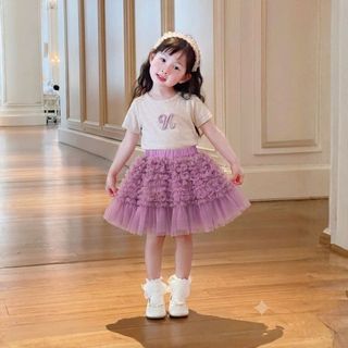 Chân Váy Bé Gái, Chân Váy Công Chúa Thiết Kế Voan Tơ Bồng Bềnh Chất Liệu Cotton Mát Mẻ