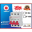 OMISUN 3P CHÍNH HÃNG] Aptomat 3 Pha 16A-63A | CB Điện 3 Cực Chuẩn IEC 60898