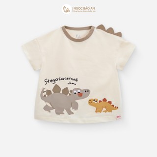 M&B (6M-6Y) Bộ quần áo cộc tay STEGOSAURUS cotton thoáng mát, co giãn tốt, thấm hút mồ hôi-DINO5.25