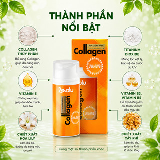[CHÍNH HÃNG] Kem chống nắng cao cấp Revolu Collagen 50g dành cho mọi loại da, không bóng nhờn