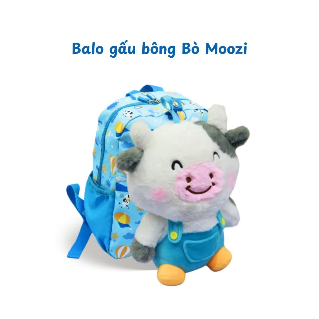 [QUÀ TẶNG KHÔNG BÁN] Balo gấu bông Bò Moozi