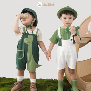 M&B (6M-3Y) Bộ quần áo yếm DINO TAG cotton thoáng mát, co giãn tốt, thấm hút mồ hôi-DINO5.25