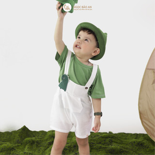 M&B (6M-3Y) Bộ quần áo yếm DINO TAG cotton thoáng mát, co giãn tốt, thấm hút mồ hôi-DINO5.25