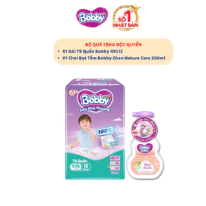 Combo 2 quà: Tã quần Bobby XXL12 & Bọt tắm 200ml