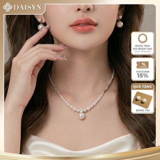 [ DAISYN ] N705 dây chuyền hạt trai, Dây Chuyền mạ Bạc Đính Hạt Ngọc Trai Nhân Tạo Cao Cấp sang trọng