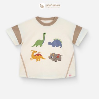 M&B (6M-6Y) Bộ quần cộc tay DINO GANG cotton thoáng mát, thấm hút mồ hôi, mặc mát mùa hè-DINO5.25