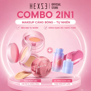 Cushion 2in1 chống nắng kèm phấn phủ + Má hồng kem FULLSIZE