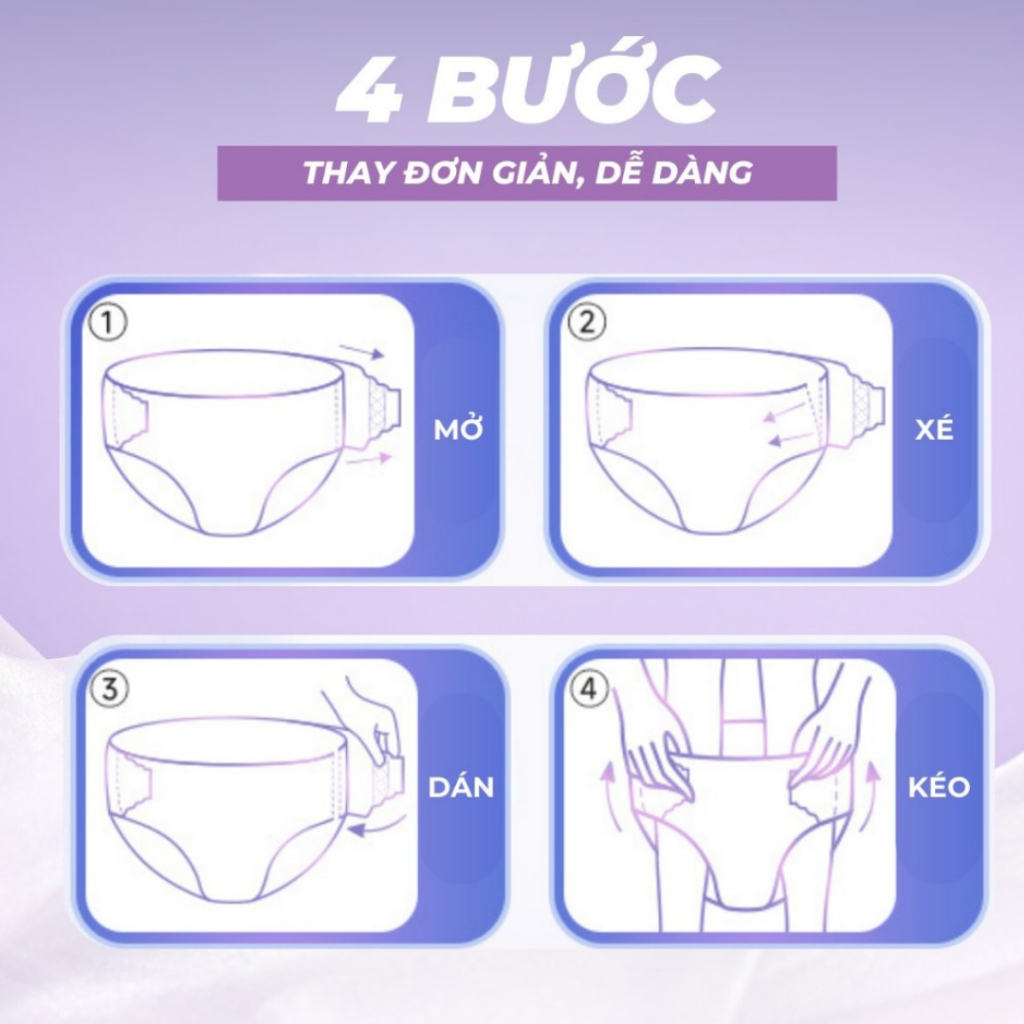Băng vệ sinh dạng quần Shanney TPU xé dán điều chỉnh theo mọi vòng eo, thấm hút vượt trội, an toàn cho da.
