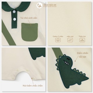 M&B (3M-24M) Bộ body đùi DINO HANG cotton thoáng mát, thấm hút mồ hôi,họa tiết khủng long-DINO5.25