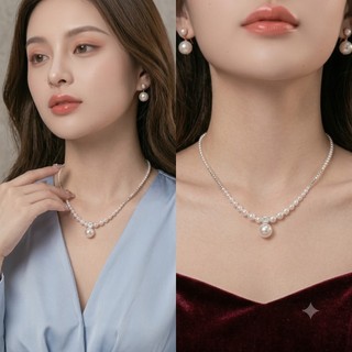[ DAISYN ] N705 dây chuyền hạt trai, Dây Chuyền mạ Bạc Đính Hạt Ngọc Trai Nhân Tạo Cao Cấp sang trọng