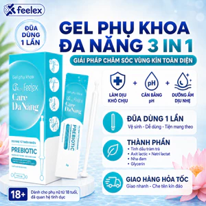 Gel phụ khoa Inner C24 Feelex Care Đa Năng dạng đũa hộp 7 chiếc, hỗ trợ cấp ẩm, cân bằng pH, làm sạch vùng kín