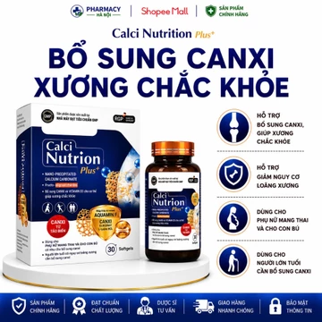 Viên uống tăng chiều cao CALCI NUTRION- D3 bổ sung Canxi, giúp tăng chiều cao, bổ sung canxi cho bà bầu ( Hộp 30 viên)