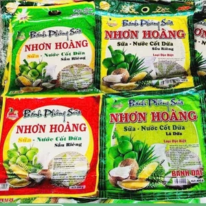 Bánh Phồng Sữa Dừa Vị Sầu Riêng, Mè Vừng, Lá Dứa - Bánh Dẻo Cốt Dừa, Bánh Tráng Cốt Dừa Nhơn Hoàng