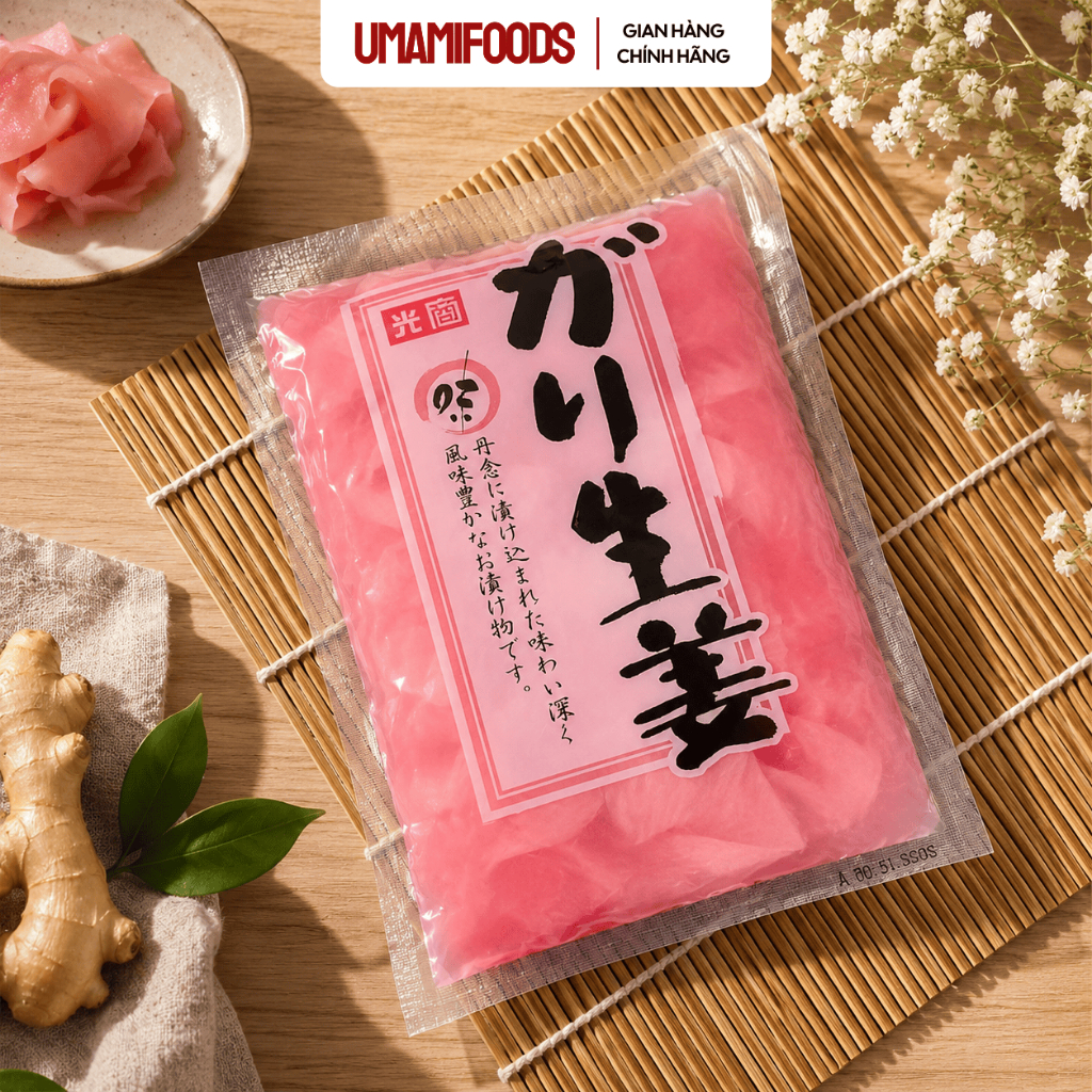 Gừng Hồng Sushi 250g Gari Trung Quốc | Gừng Hồng Ngâm Chua | Gừng Lát Ngâm Ăn Kèm Sushi Sashimi