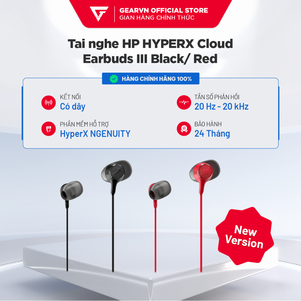 Tai nghe HyperX Cloud Earbuds III Black Red
