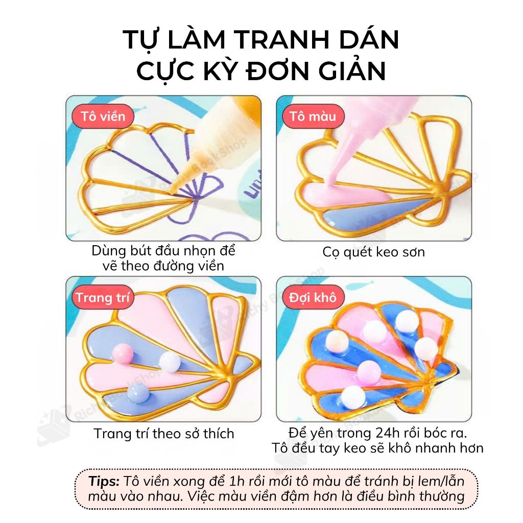 Sticker DIY Cho Bé Mideer DIY Jelly Sticker Kit - Bộ Nhãn Dán Nghệ Thuật Tự Làm Dán Được Nhiều Lần