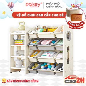 Kệ Để Đồ Chơi Cho Bé Chính Hãng Pakey - Kệ Nhựa Đựng Đồ Siêu Chắc Chắn, Nhựa Nguyên Sinh An Toàn, Bảo Hành 1 Năm