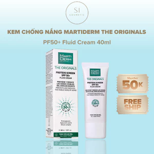 Kem Chống Nắng Marti.Derm The Originals Proteos Screen SPF50+ Fluid Cream 40ml Si Cosmetic
