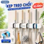 Kẹp treo chổi, cây lau nhà dán tường TORO kèm móc treo siêu chắc, Giá treo đồ đa năng dán tường chịu lực cao cấp