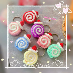 MÓC KHOÁ BÁNH CUỘN LEN HANDMADE_Len Moc An🌻