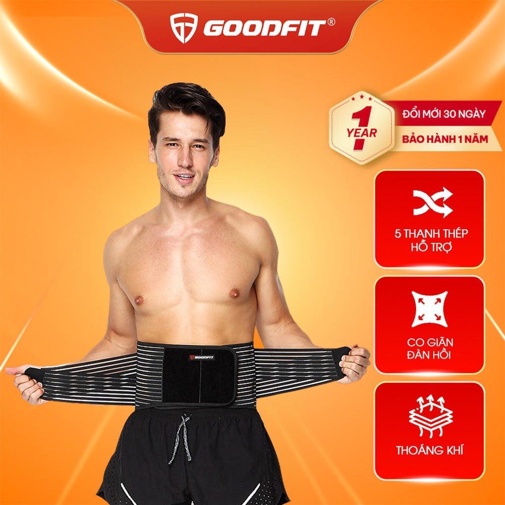 Đai lưng cột sống thoáng khí, có thanh nẹp GoodFit GF725WS