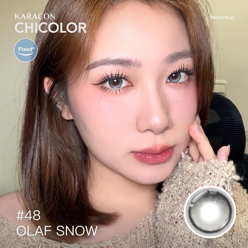 [Lens 1 Ngày] - Lens Highlight Khóa Trục KARACON CHICOLOR - #48 Olaf Snow (2 Chiếc)