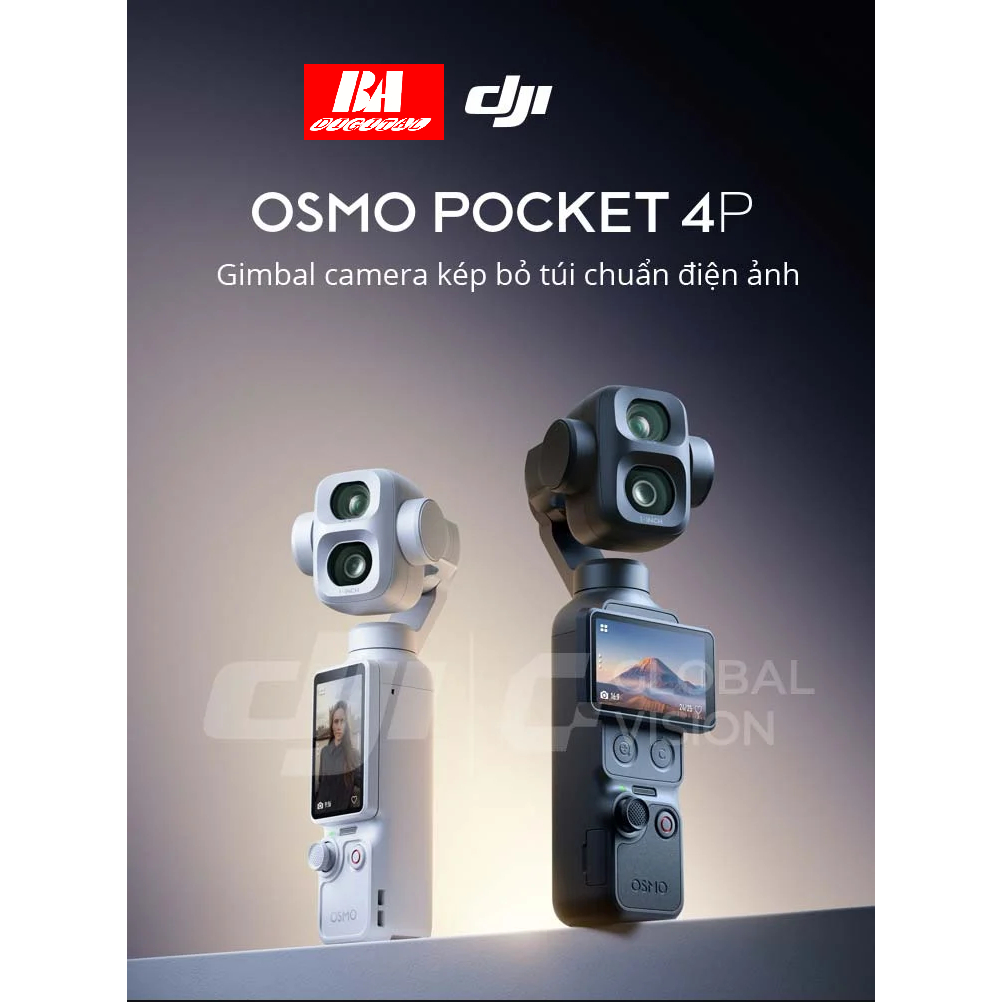 DJI Osmo Pocket 4P Standard Combo & Vlog Combo | Camera nhỏ gọn quay video 8K Camera Kép