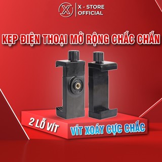 Đầu kẹp điện thoại VÍT XOÁY cho livestream, ngàm kẹp chống rung, giữ máy chắc chắn, xoay 360 độ - KDT
