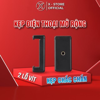 Kẹp điện thoại cho chân máy ảnh, ngàm kẹp Vít Xoáy/Lò Xo, lỗ ốc 1/4 inch, xoay 360 độ - KDT