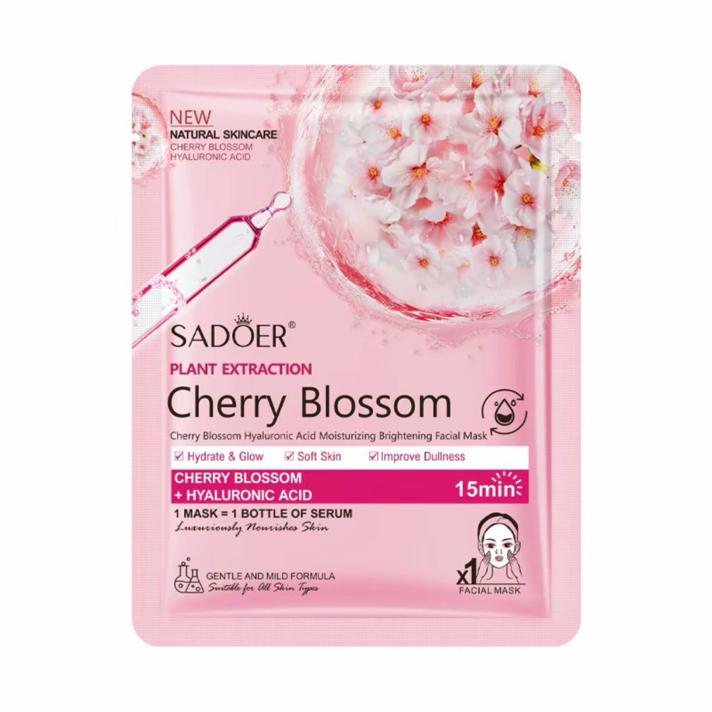 [XẢ LỖ LẤY TƯƠNG TÁC] Combo 10 Miếng Mặt Nạ Giấy SADOER Chiết Xuất Trái Cây (Bơ, Lựu, Trà Xanh) Dưỡng Ẩm Cấp Nước Cho Da