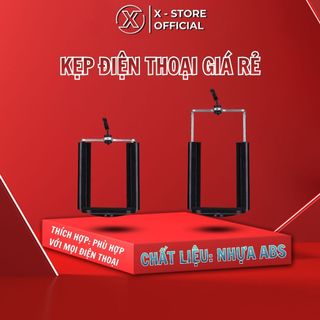 Ngàm kẹp điện thoại cho tripod, đầu kẹp vít vặn/lò xo, giữ máy livestream, quay video, lỗ ốc 1/4" - KDT