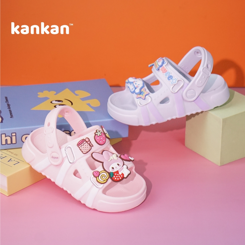 Dép Quai Hậu Bé Gái KanKanStore Sandal Xăng Đan Kuromi Melody Cinamonroll Trẻ Em KA147