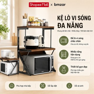 BMZAR Kệ Lò Vi Sóng  Đa Năng Hiện Đại, Decor Phòng Bếp, Chính Hãng